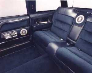 Interior of the 1989 Lincoln Limo